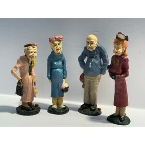 Hanford Crunkleton Old People Figurines Vintage Lot of 4